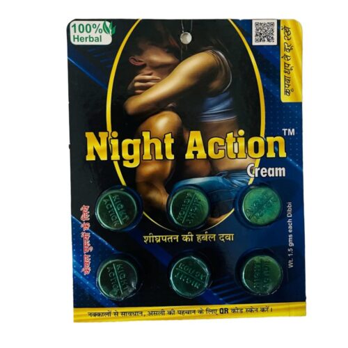 Night action cream for men